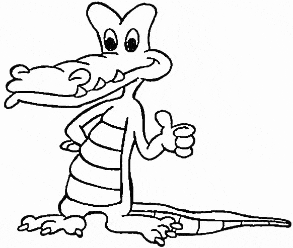free Alligator coloring page sheet picture