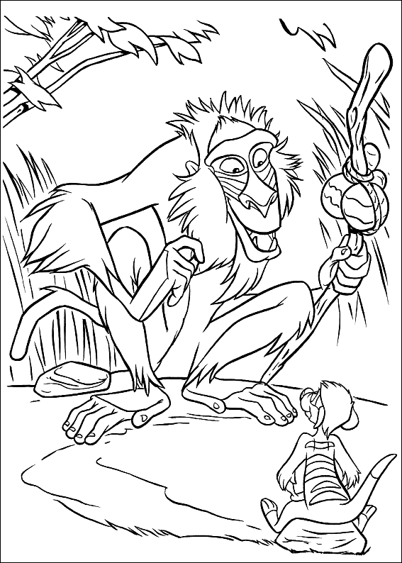 baboons coloring pages - photo #41