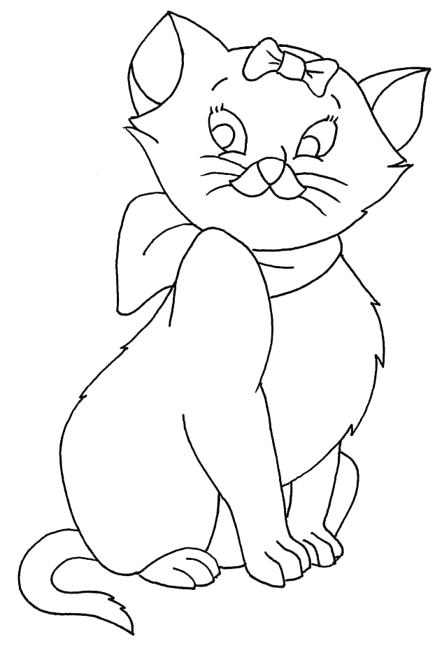 free Cat coloring page picture sheet