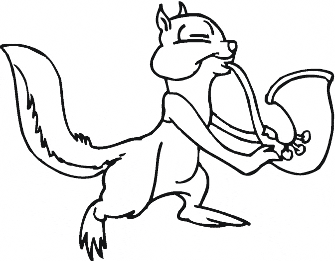 free Chipmunk coloring page