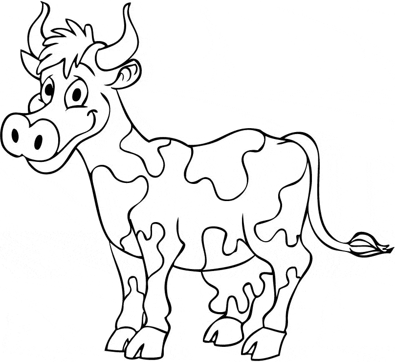 free Cow coloring page sheet printable