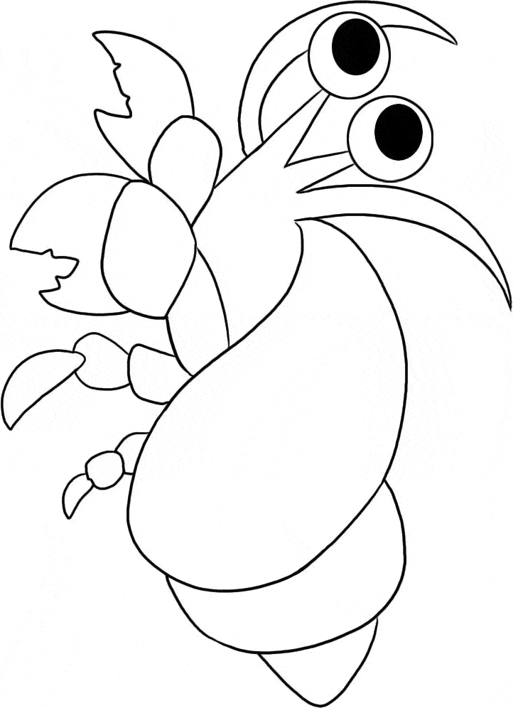 Simple Crab coloring page