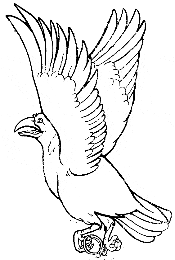 free Crow coloring page