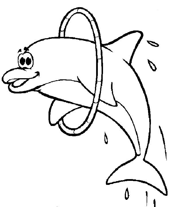 Dolphin coloring - Free Animal coloring pages sheets Dolphin