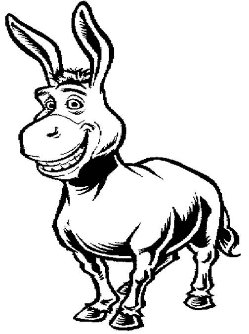 free Donkey coloring page