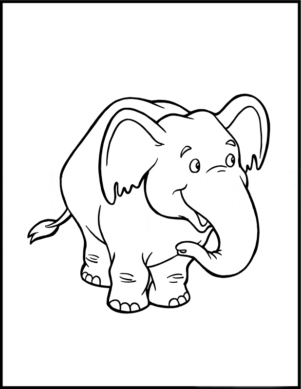 free Elephant coloring page