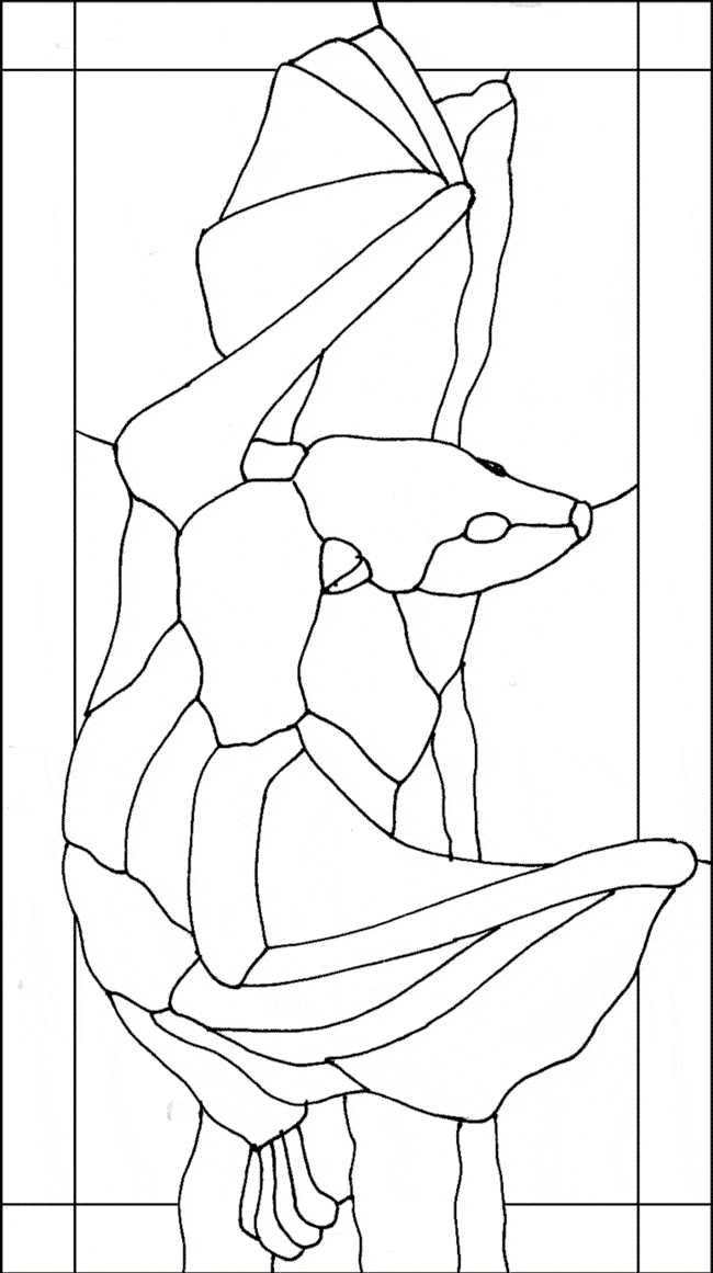 free Flying Fox coloring page