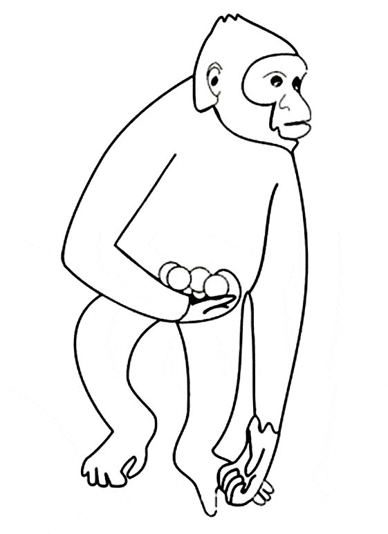 free Gibbon coloring page