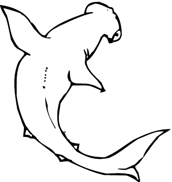 free Hammerhead Shark coloring page