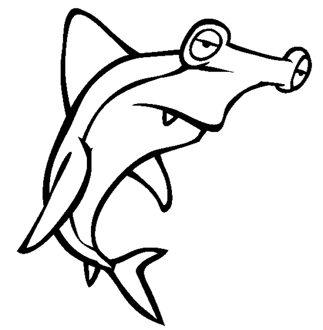 free Hammerhead Shark coloring page