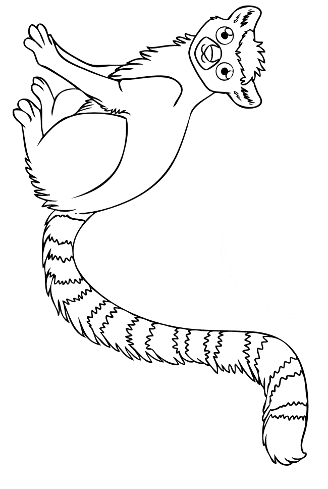 free Indri coloring page