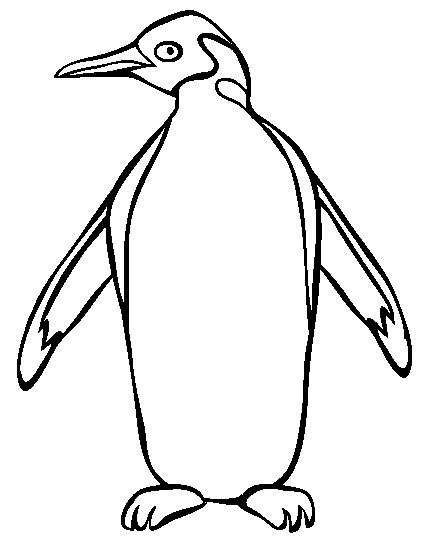 free King Penguin coloring page