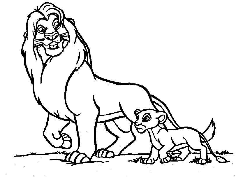 free Lion coloring page sheet picture
