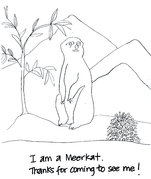 free Meerkat coloring page