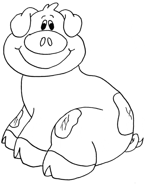 free Pig coloring page sheet