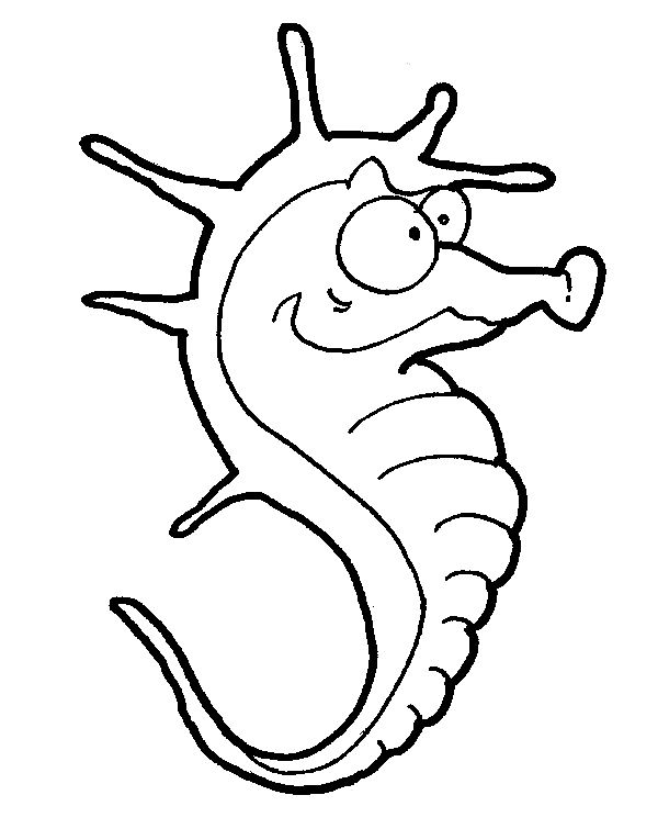 free Seahorse coloring page