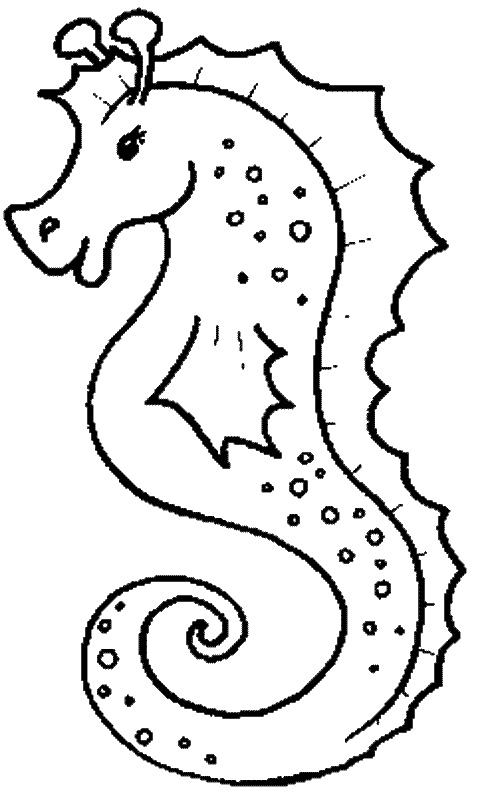 free Seahorse coloring page