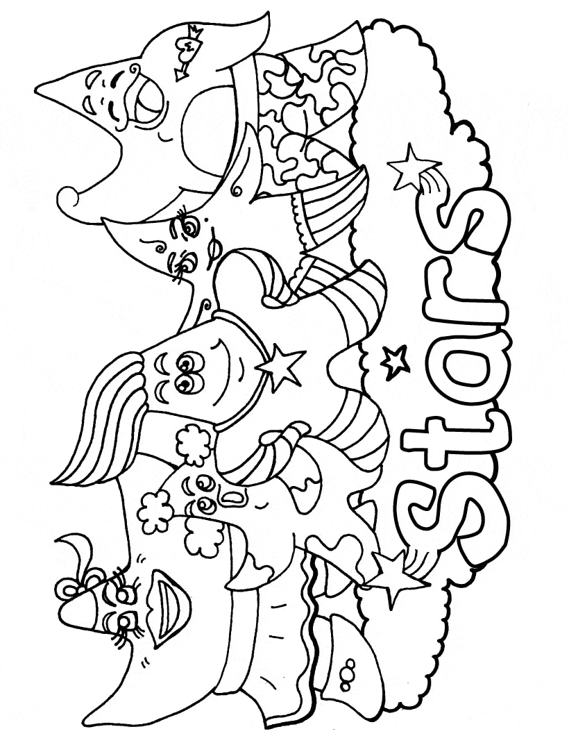 free Seastar coloring page