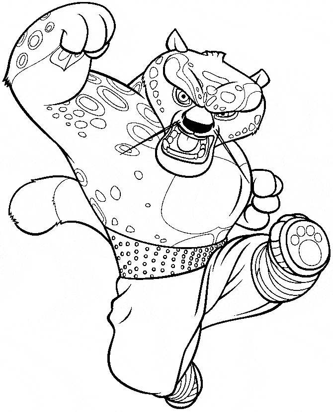 free Snow Leopard coloring page
