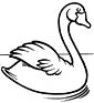 swan coloring page