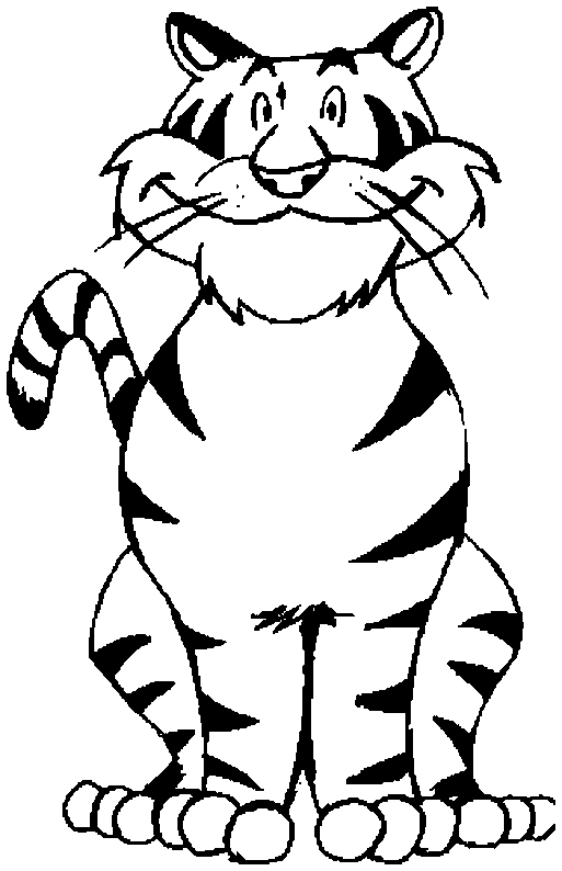free Tiger coloring page