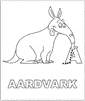 Aardvark color page