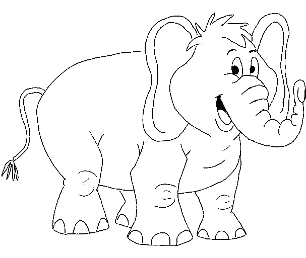 free African Elephant coloring page