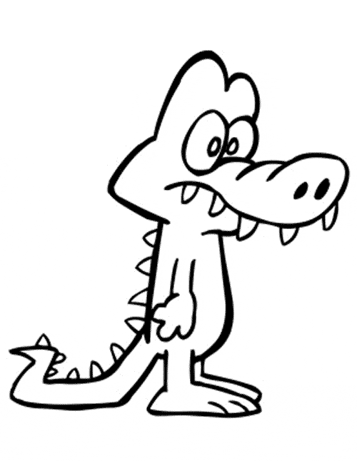 free Alligator coloring page sheet picture