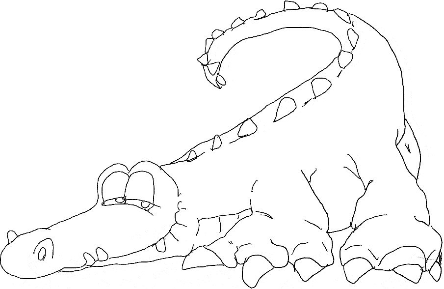 free Alligator coloring page sheet picture