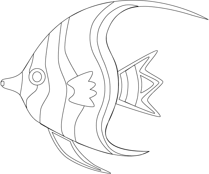 Angelfish coloring page Animals Town animals color sheet