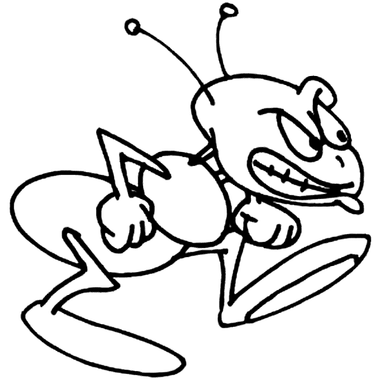 Free printable Ant coloring page sheet picture