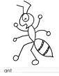 Ant coloring page