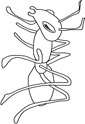 Ant coloring page