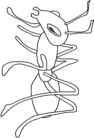 Free printable Ant coloring page sheet picture