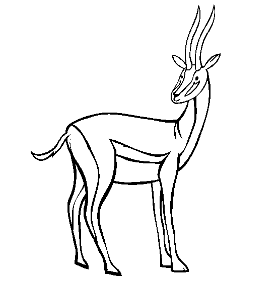 free Antelope coloring picture