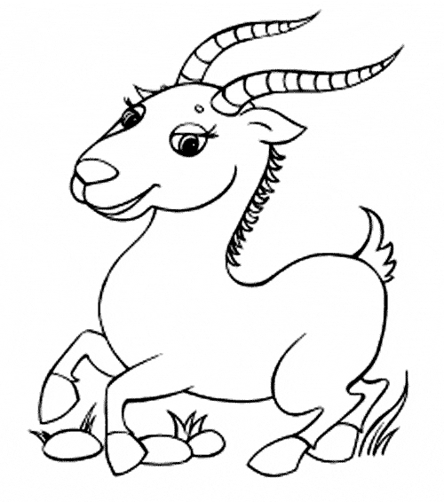 free Antelope coloring picture