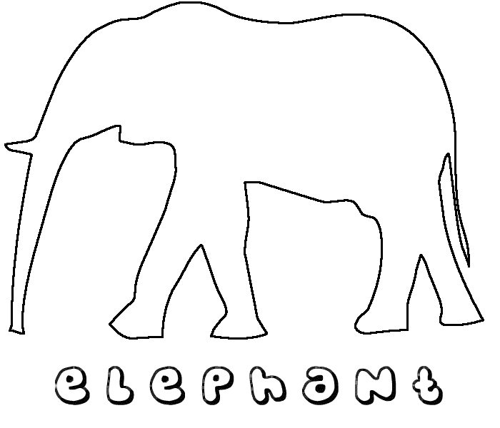 free Asian elephant coloring picture