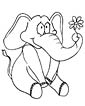 Asian elephant coloring page