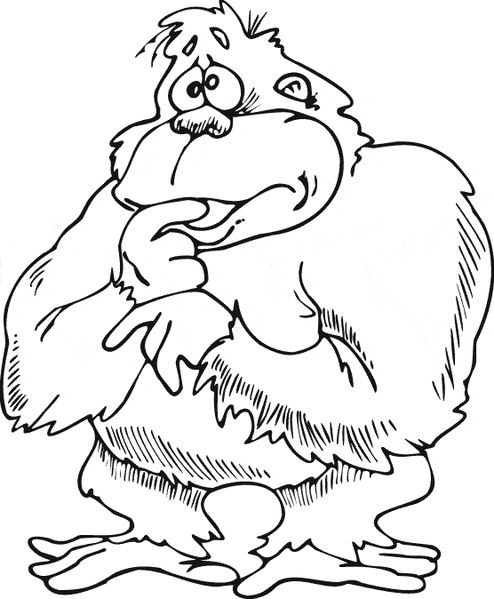 free Baboon coloring page picture