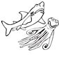 basking shark coloring page