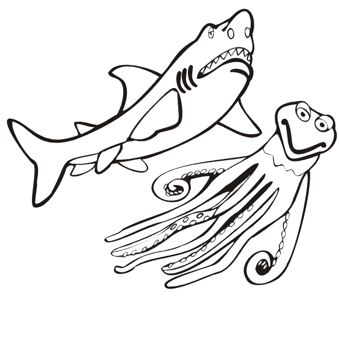 Download Basking Shark coloring page - Animals Town - Animal color sheets Basking Shark picture