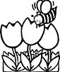 Bee coloring page