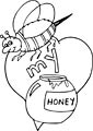 Bee coloring page