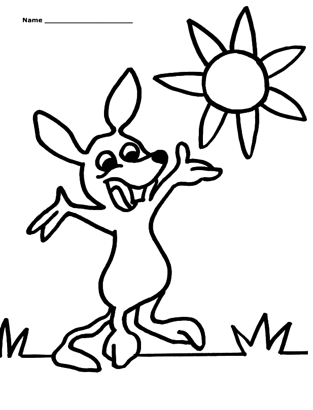 free Bilby coloring page sheet printable