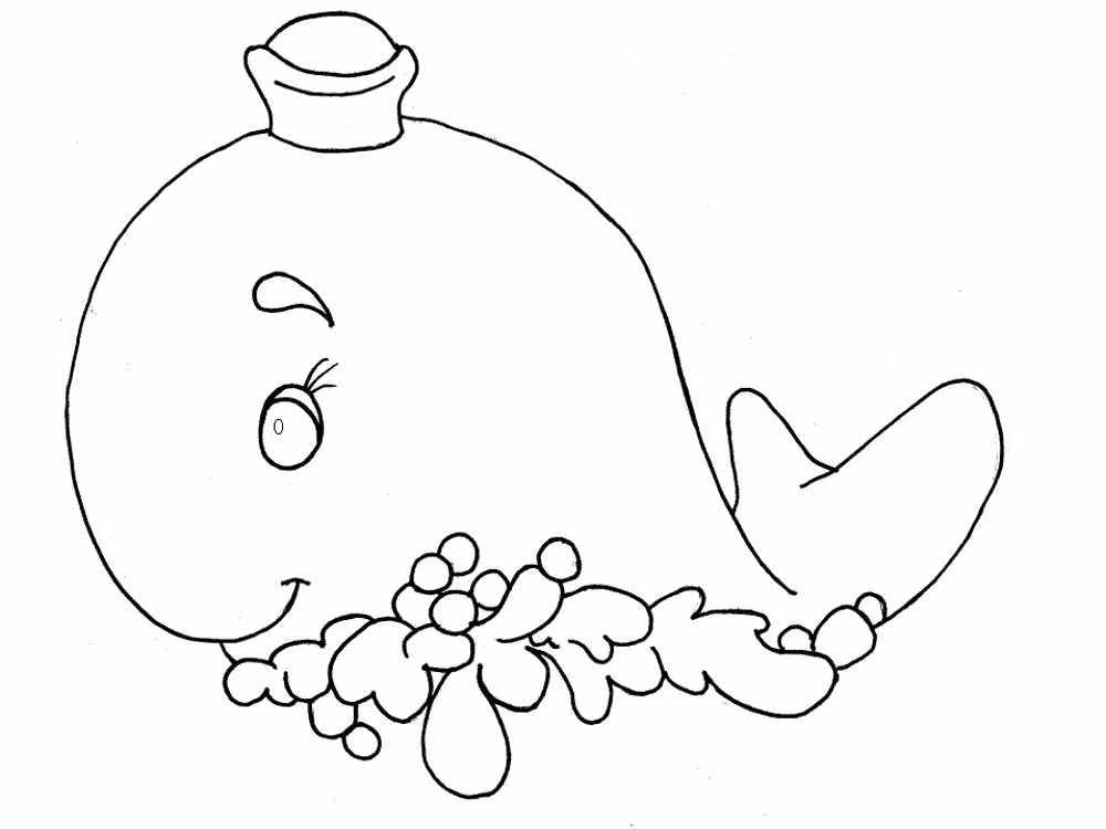 free Blue Whale coloring page
