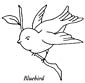 Bluebird coloring page