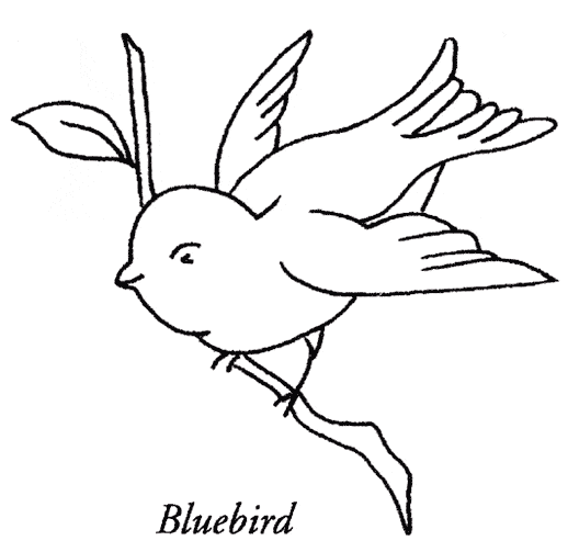 free Bluebird coloring page