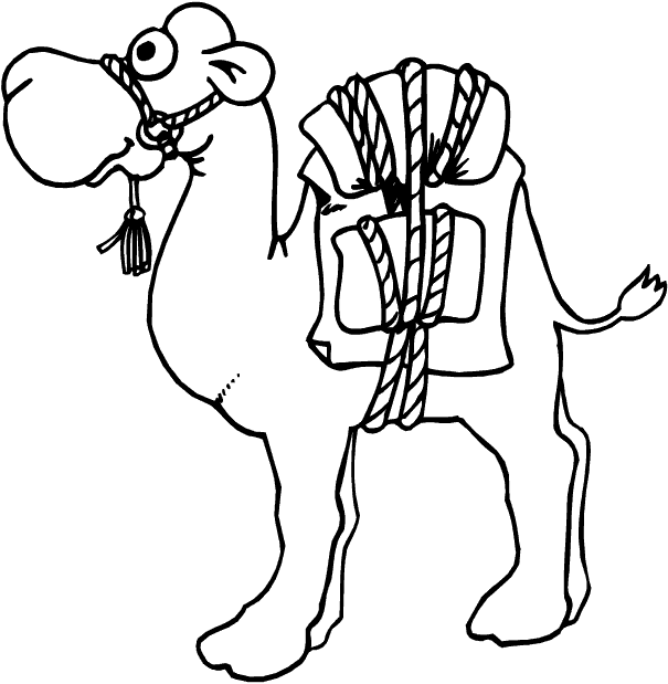 free Camel coloring page