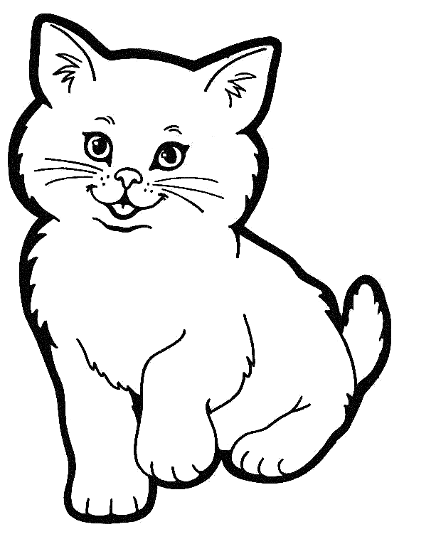 free Cat coloring page picture sheet