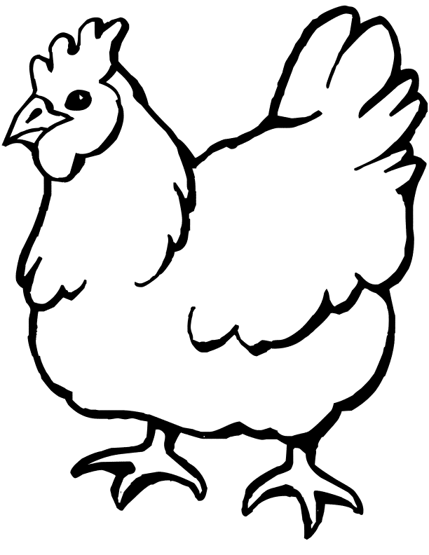 free Chicken coloring